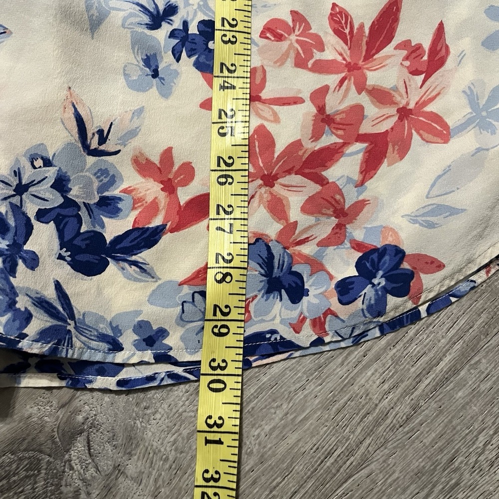 TALBOTS SZ 2X Floral Print Washable Silk Blouse Top - Picture 4 of 5